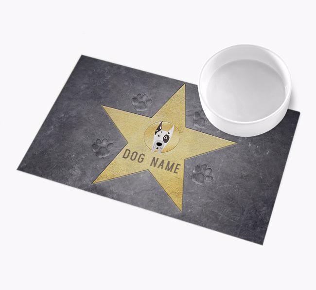 'Star of Fame' - Personalised {breedFullName} Feeding Mat